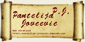 Pantelija Jovčević vizit kartica